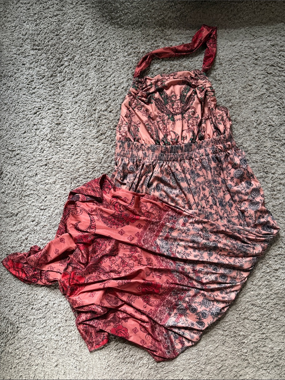 Free People Paisley Halter jumpsuit